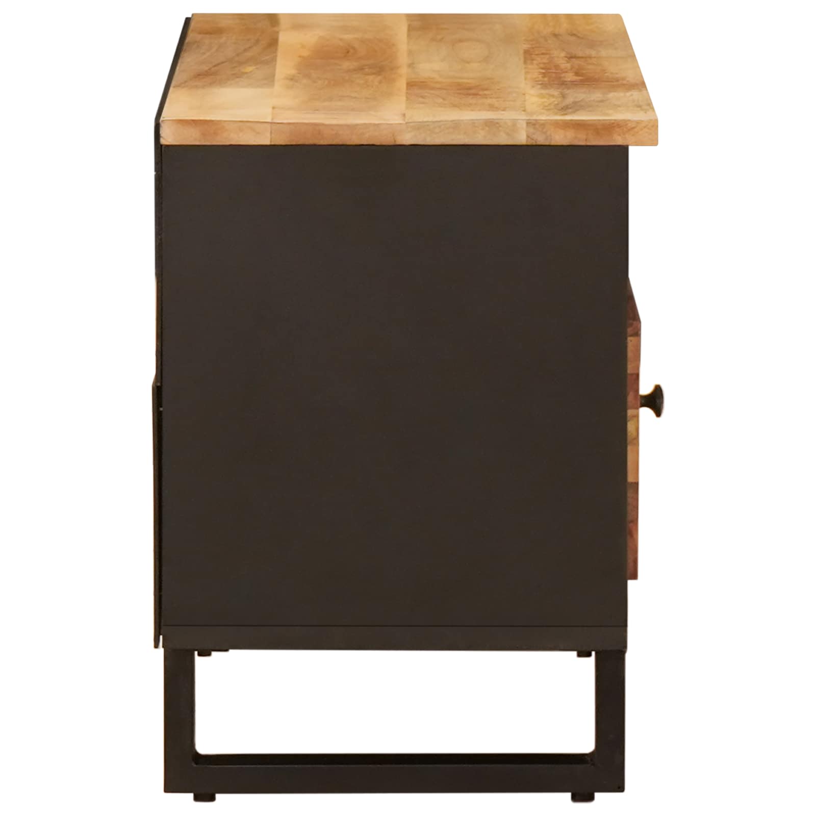 TV-Schränk mit Regal Braun 80 x 33 x 46 cm Massivholz Mango