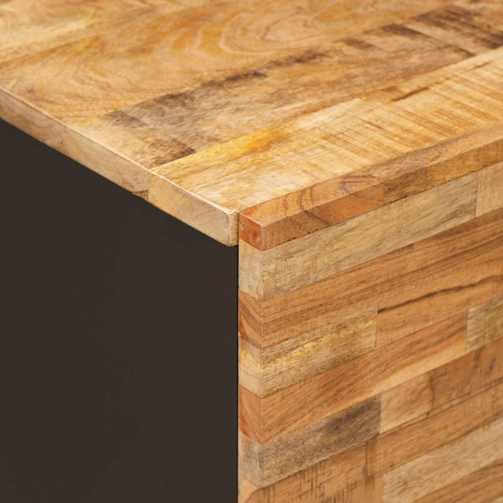 Badezimmer Hängeschrank Natur 38 x 33 x 48 cm Massivholz Mango