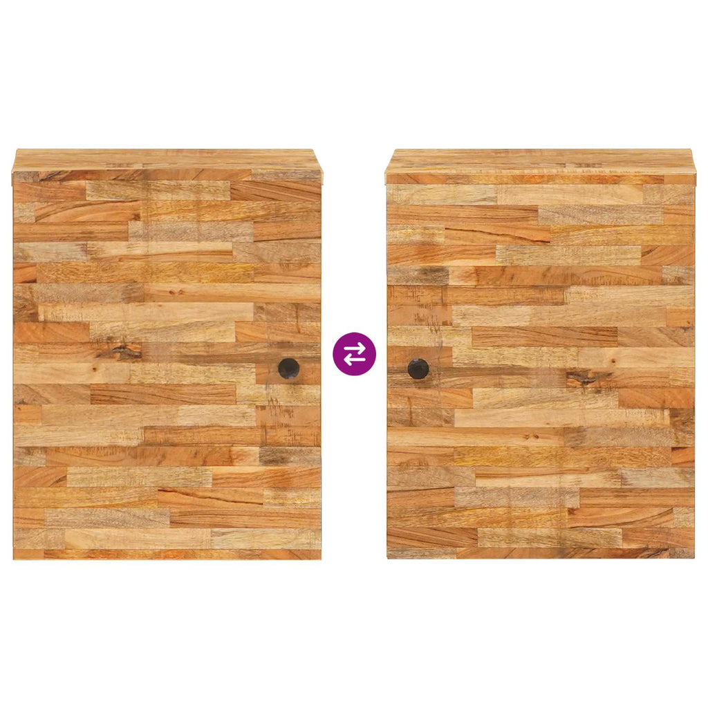 Badezimmer Hängeschrank Natur 38 x 33 x 48 cm Massivholz Mango