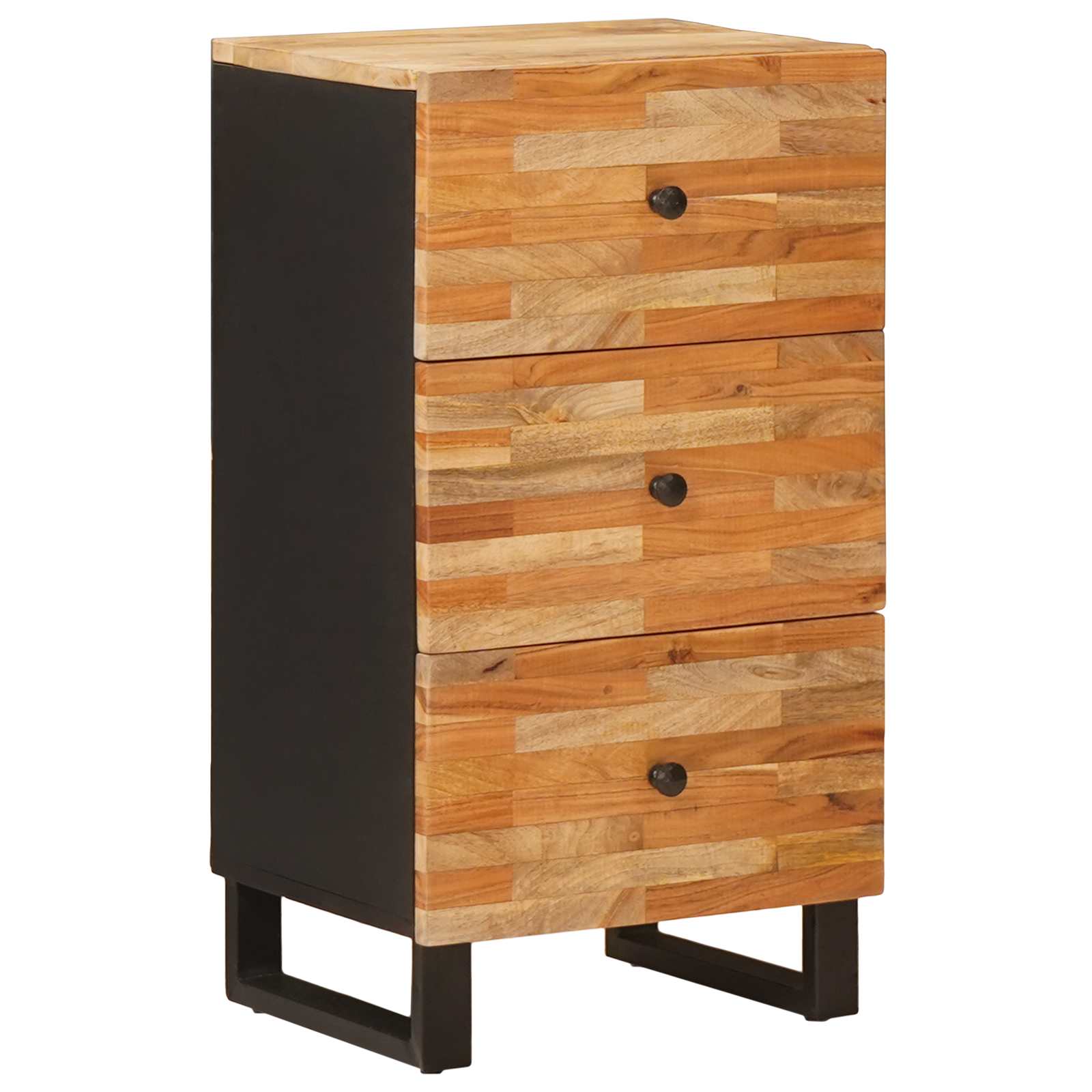 Seitenschrank Braun 40 x 33 x 75 cm Massivholz Mango