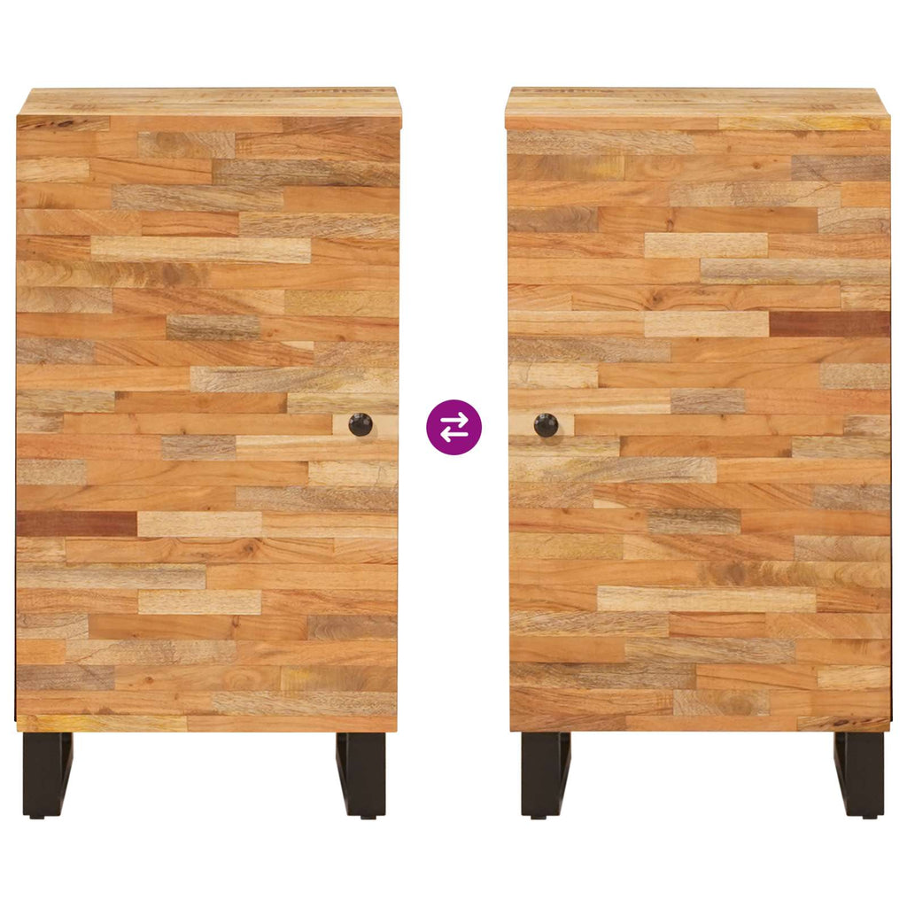 Seitenschrank mit Tür Braun 40 x 33 x 75 cm Massivholz Mango