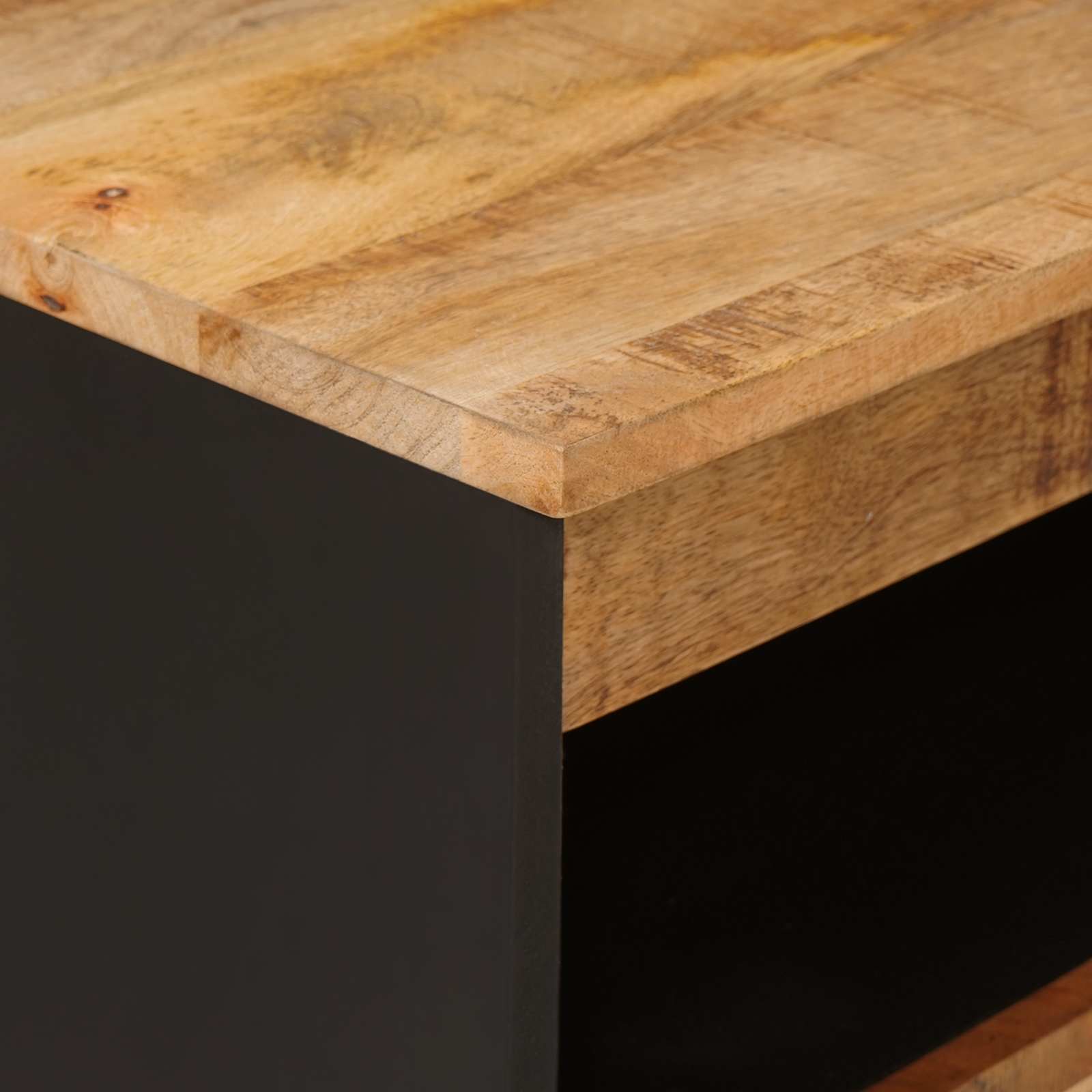 Seitenschrank mit Tür Braun 60 x 33 x 75 cm Massivholz Mango