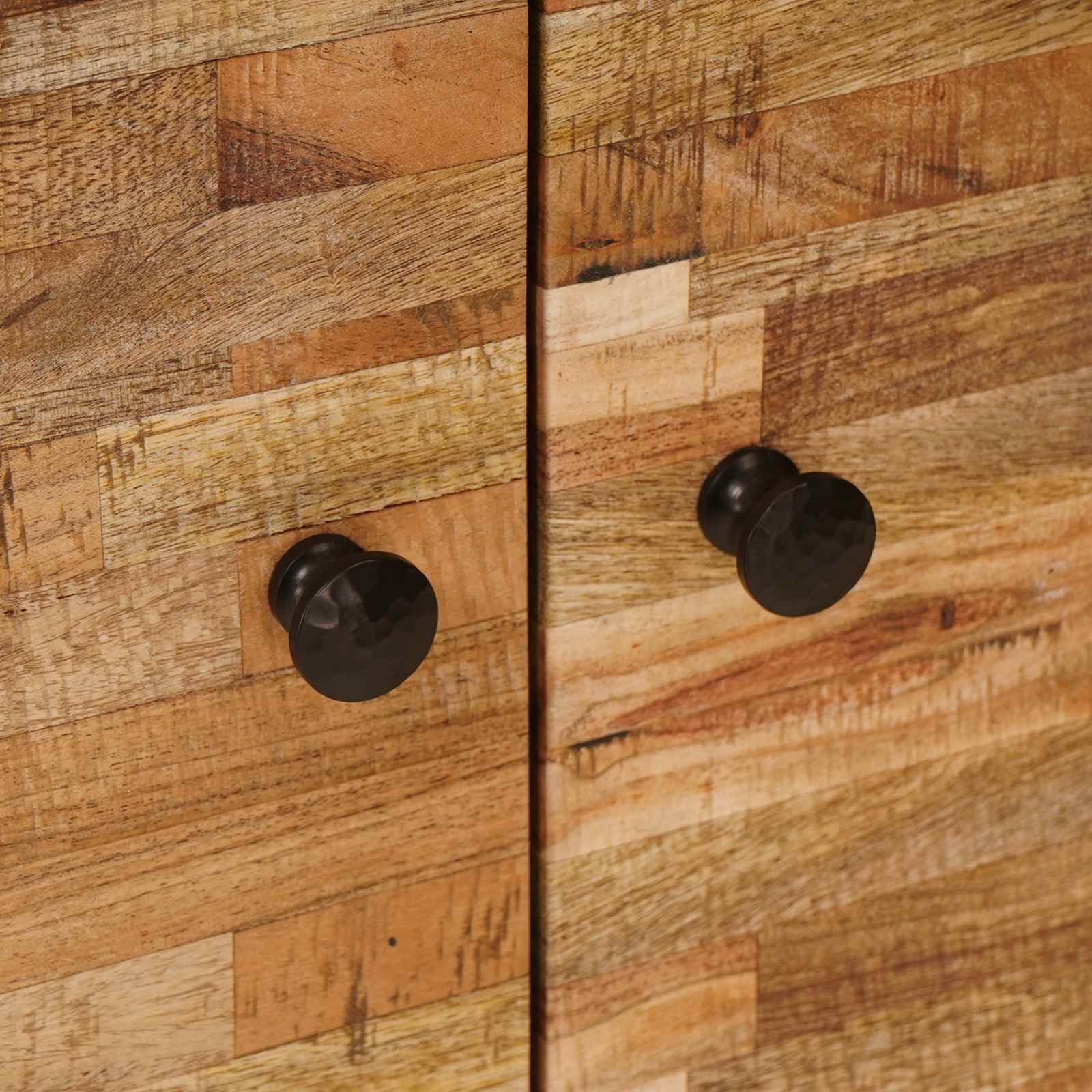 Seitenschrank mit Tür Braun 60 x 33 x 75 cm Massivholz Mango