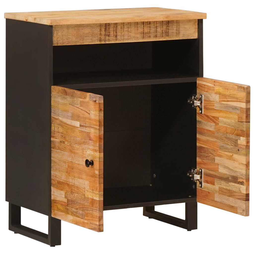 Seitenschrank mit Tür Braun 60 x 33 x 75 cm Massivholz Mango