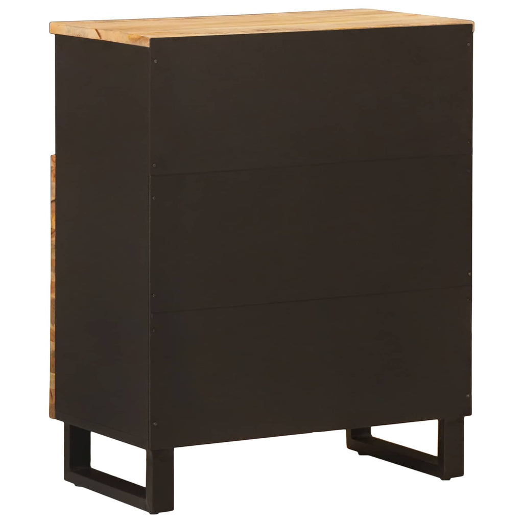 Seitenschrank mit Tür Braun 60 x 33 x 75 cm Massivholz Mango