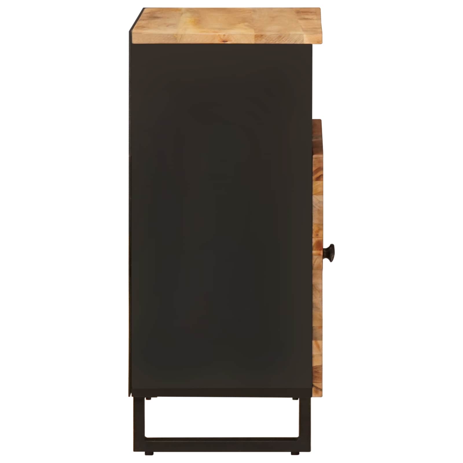 Seitenschrank mit Tür Braun 60 x 33 x 75 cm Massivholz Mango