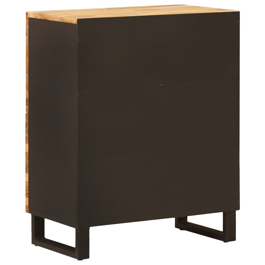 Seitenschrank mit Tür Braun 60 x 33 x 75 cm Massivholz Mango