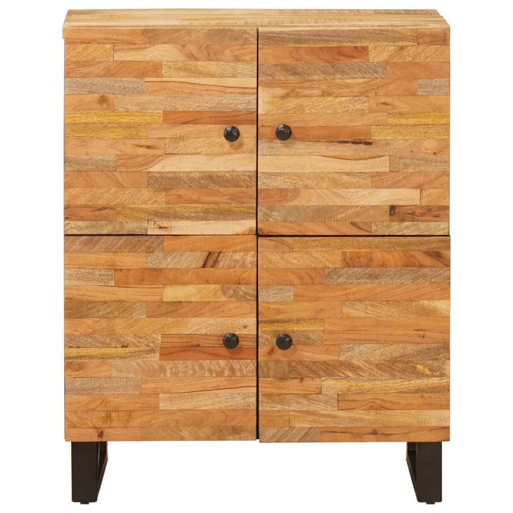 Seitenschrank mit Tür Braun 60 x 33 x 75 cm Massivholz Mango