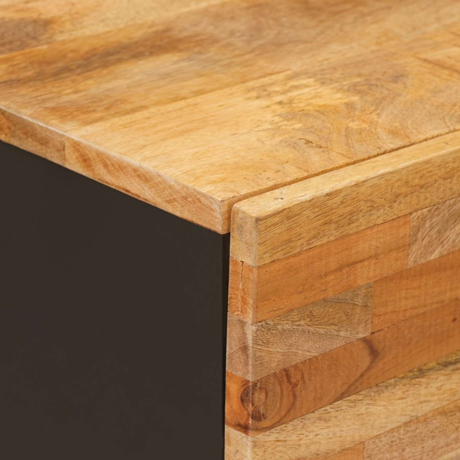 Seitenschrank Braun 80 x 33 x 75 cm Massivholz Mango