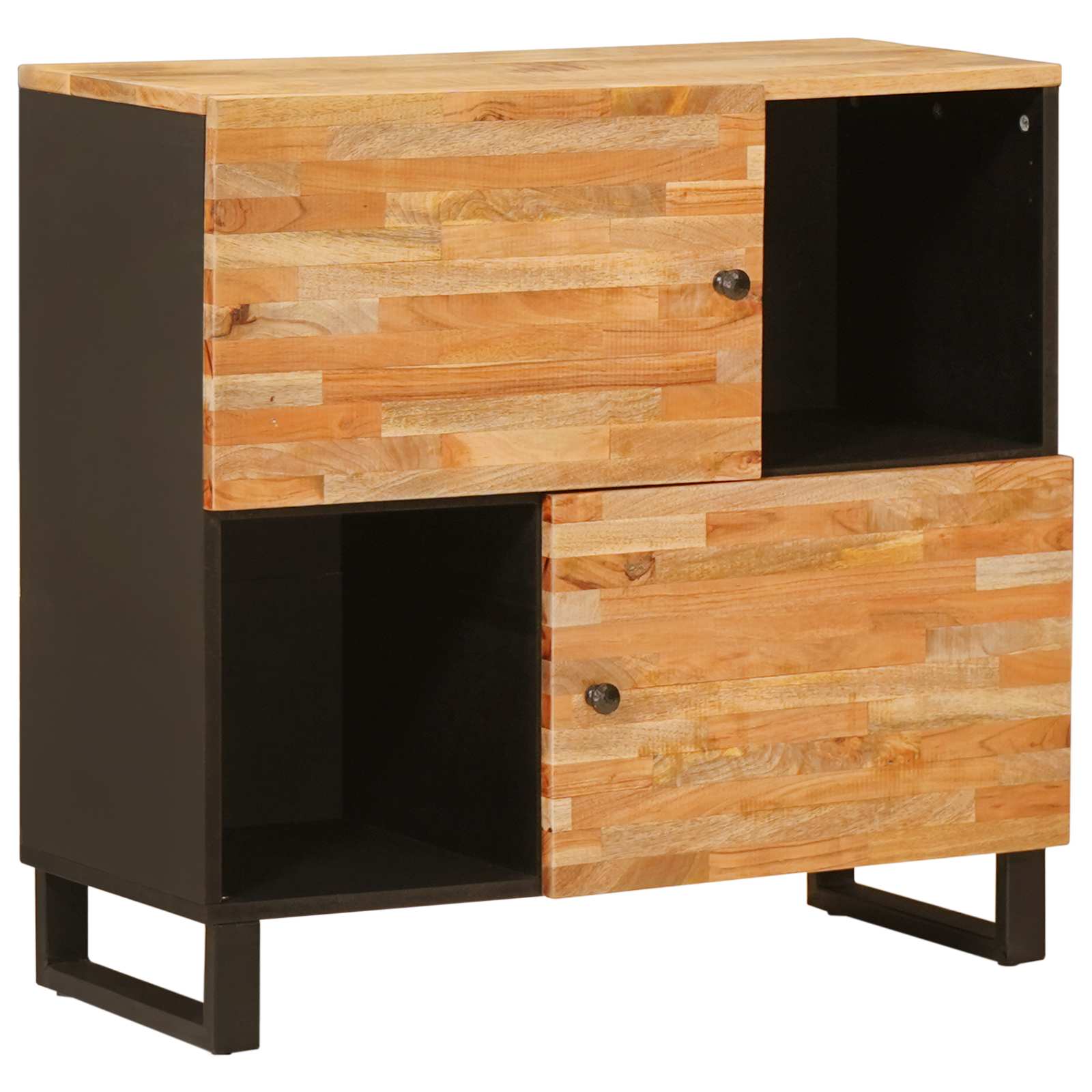 Seitenschrank Braun 80 x 33 x 75 cm Massivholz Mango