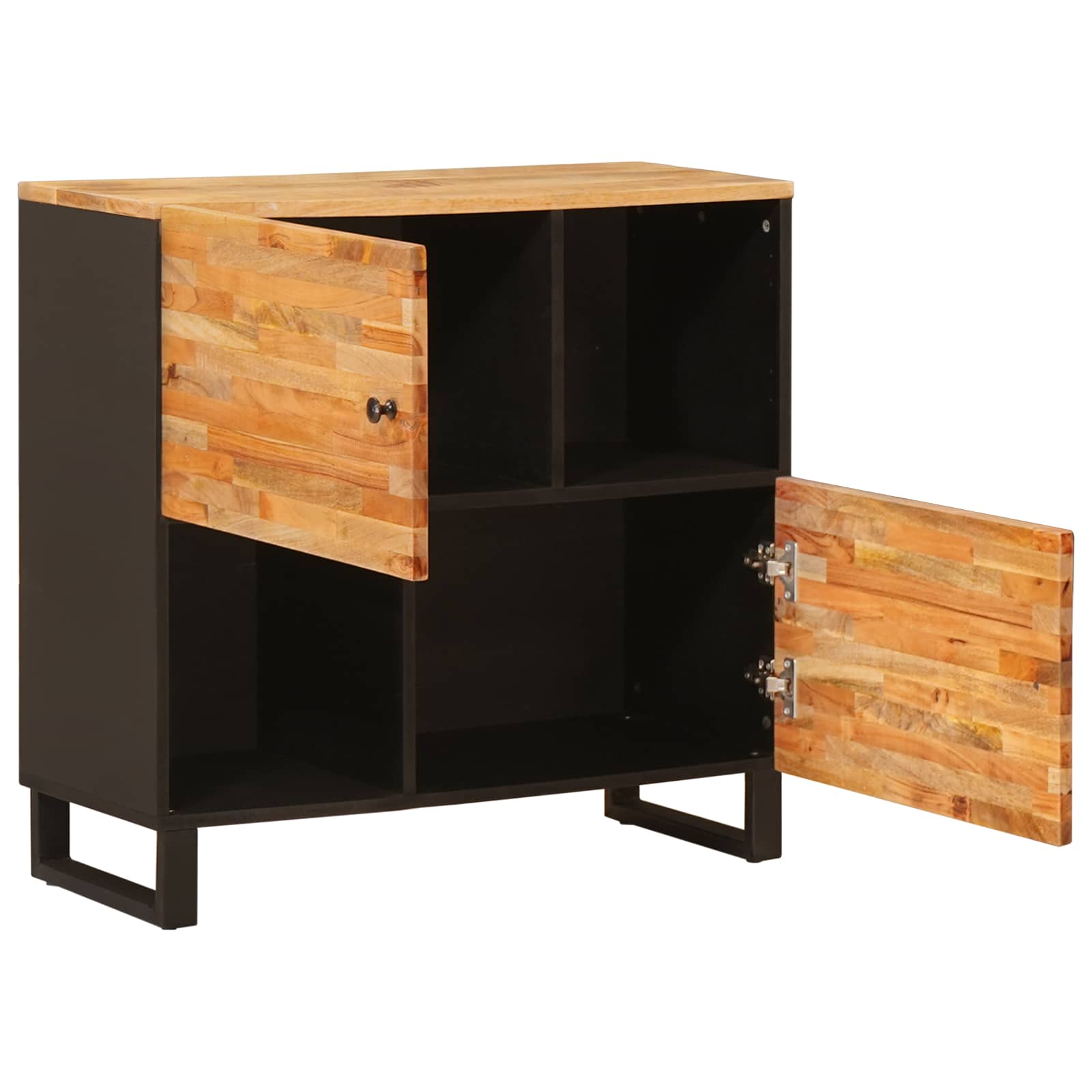 Seitenschrank Braun 80 x 33 x 75 cm Massivholz Mango