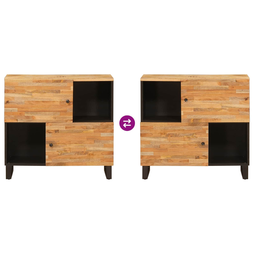 Seitenschrank Braun 80 x 33 x 75 cm Massivholz Mango