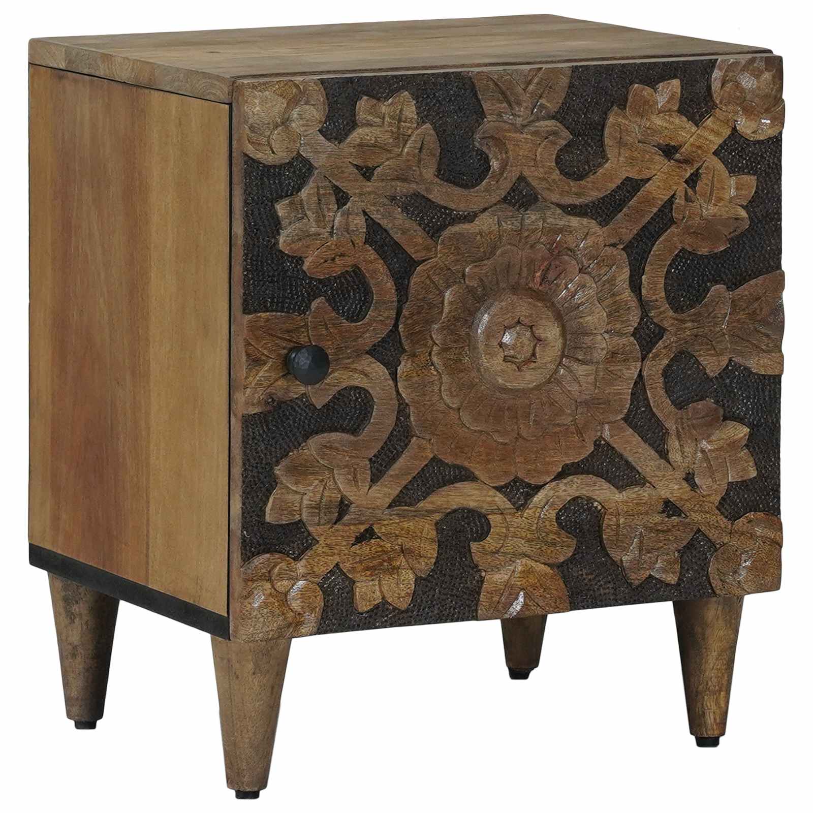 Nachttisch Braun 40 x 33,5 x 46 cm Massivholz Mango