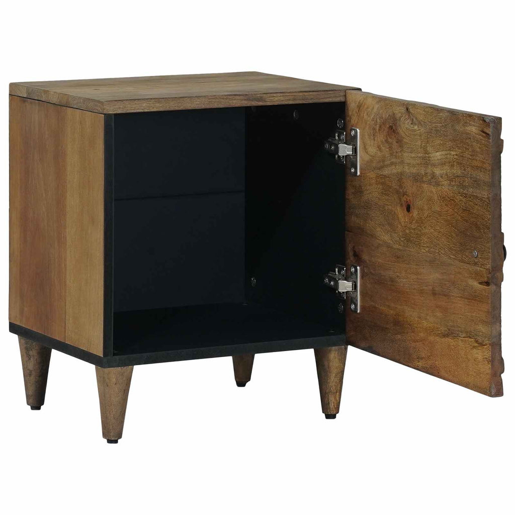Nachttisch Braun 40 x 33,5 x 46 cm Massivholz Mango