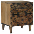 Nachttisch Braun 40 x 33,5 x 46 cm Massivholz Mango