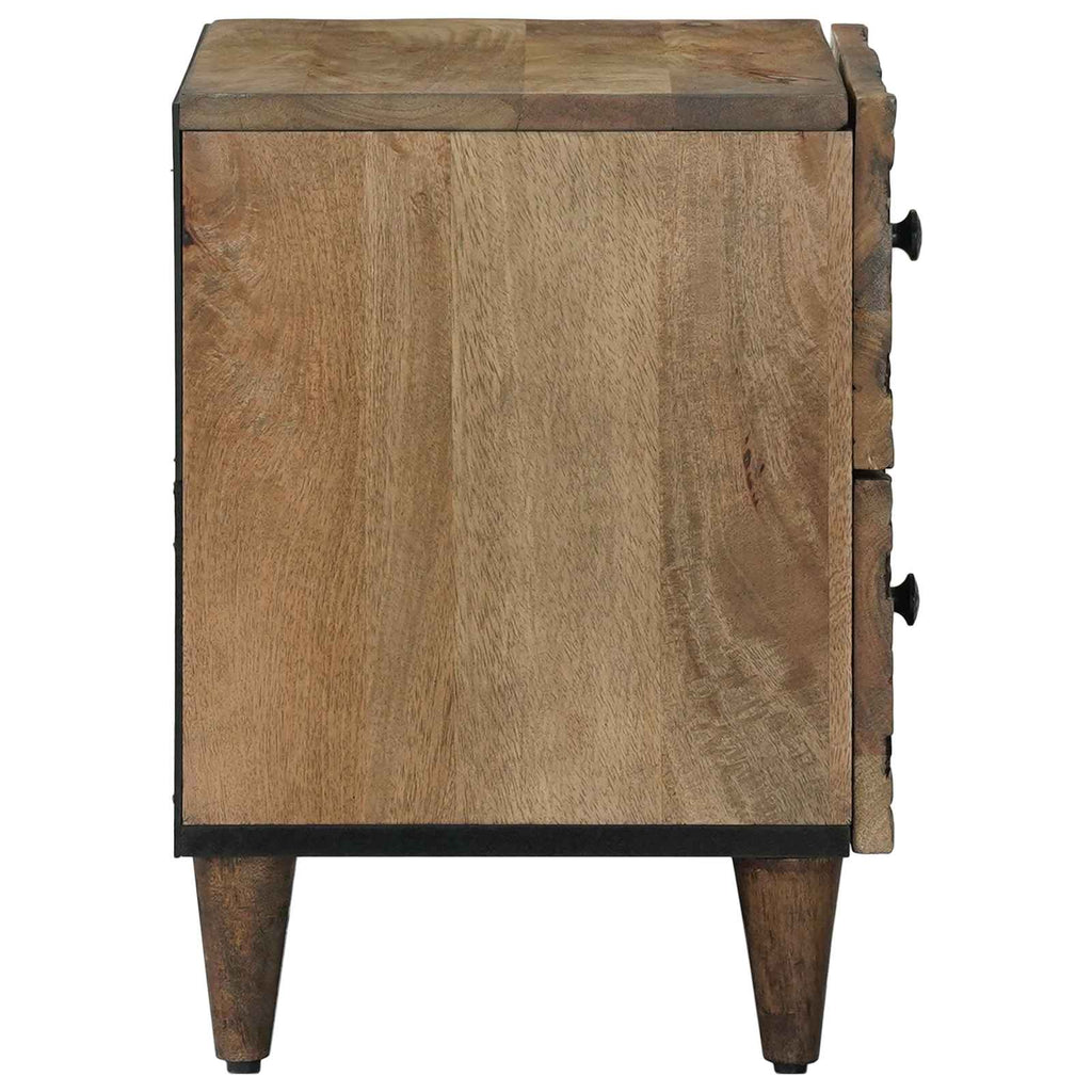 Nachttisch 2 pcs Braun 40 x 33,5 x 46 cm Massivholz Mango