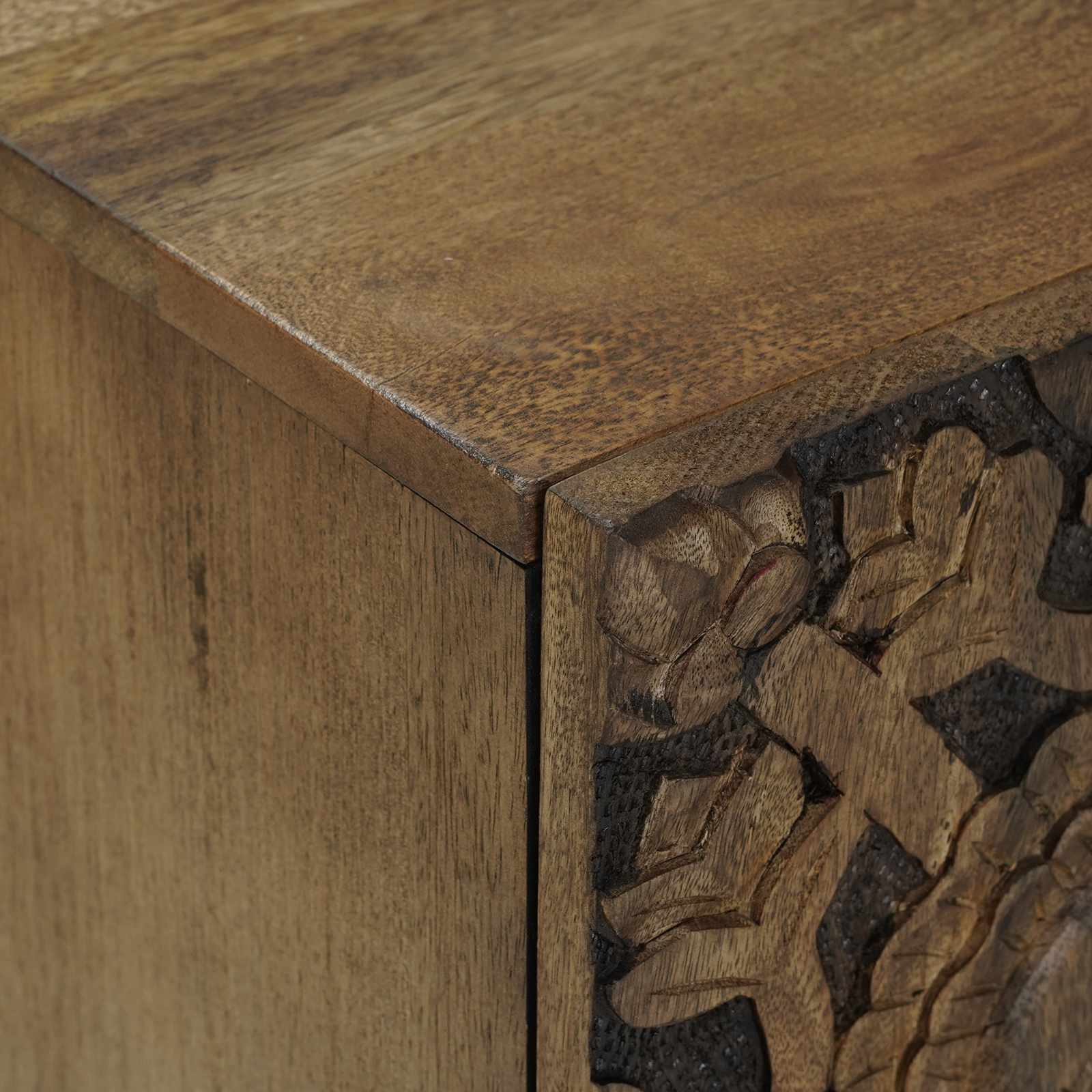 TV-Schränk Braun 105 x 33,5 x 46 cm Massivholz Mango