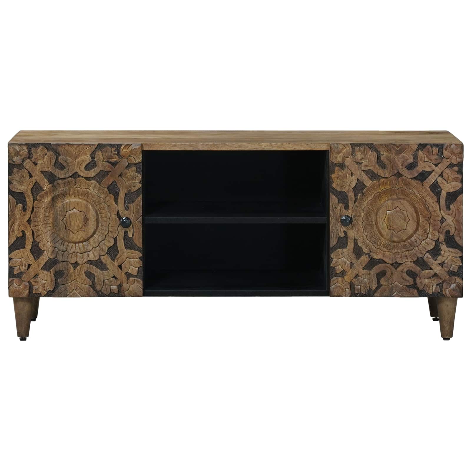 TV-Schränk Braun 105 x 33,5 x 46 cm Massivholz Mango