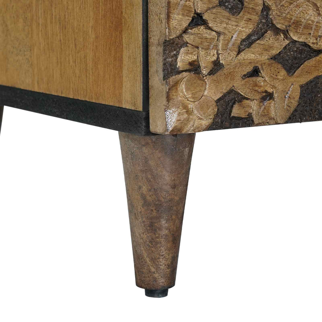 TV-Schränk Braun 70 x 33,5 x 46 cm Massivholz Mango