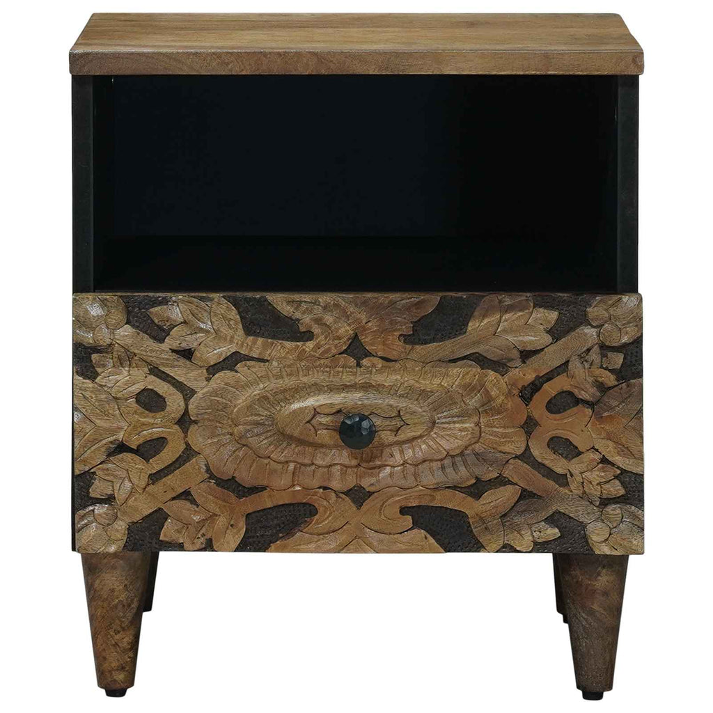Bettkasten Braun 40 x 33 x 46 cm Massivholz Mango