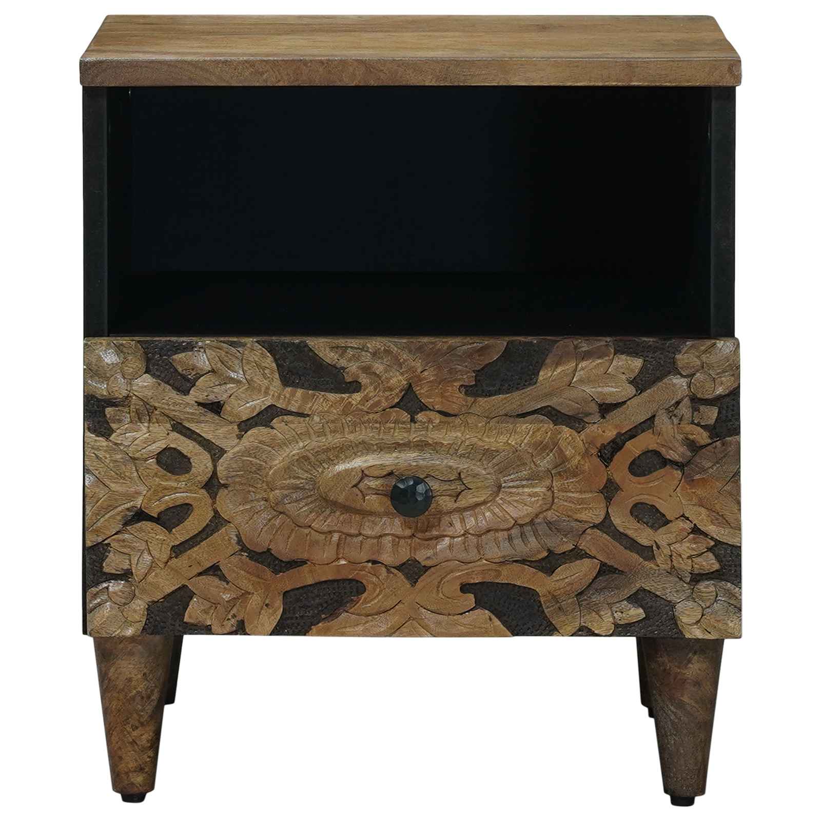Bettkasten Braun 40 x 33 x 46 cm Massivholz Mango