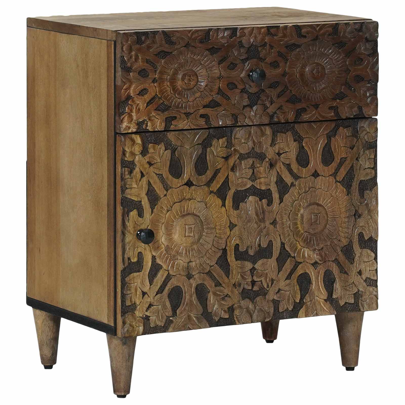 Bettkasten Braun 50 x 33 x 60 cm Massivholz Mango