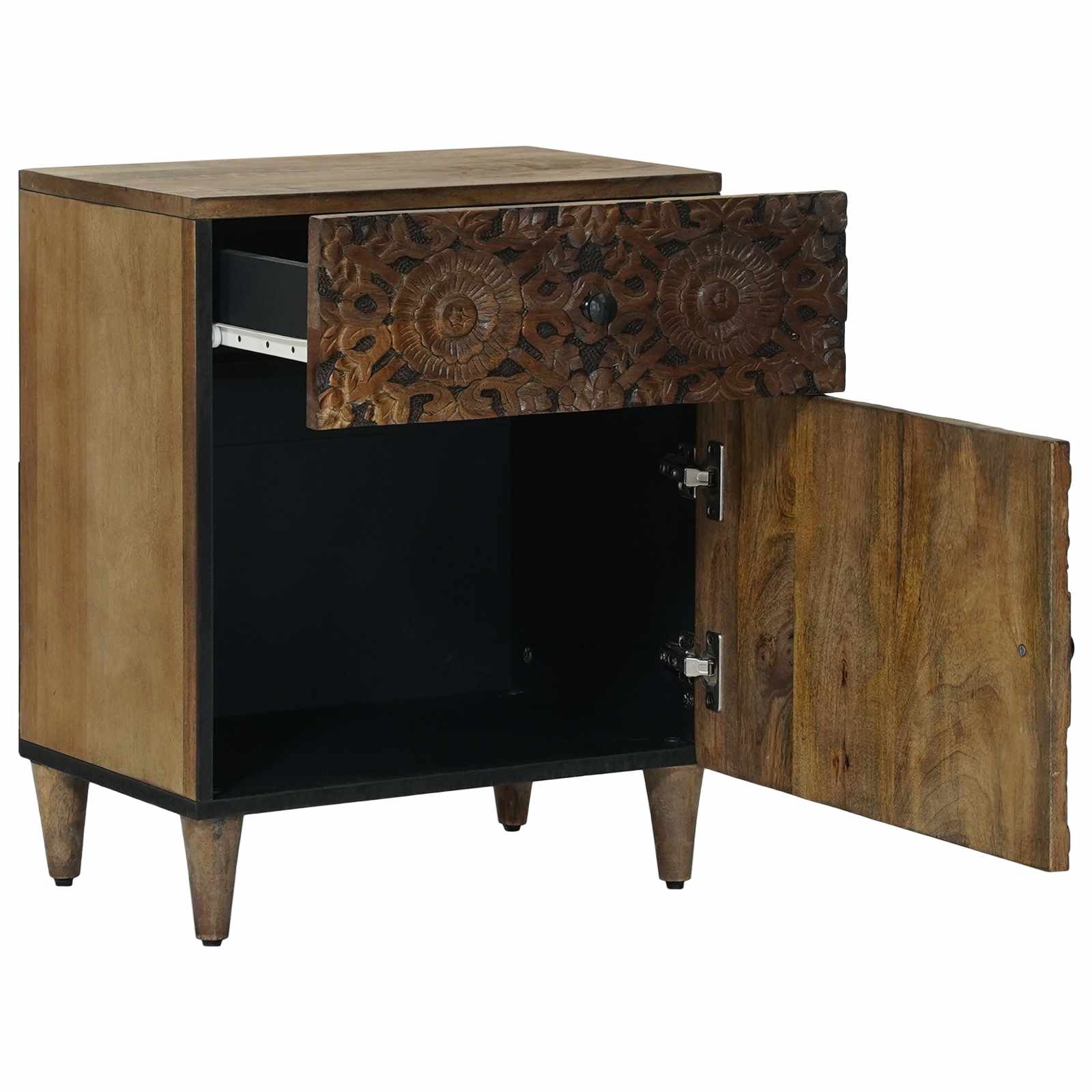 Bettkasten Braun 50 x 33 x 60 cm Massivholz Mango