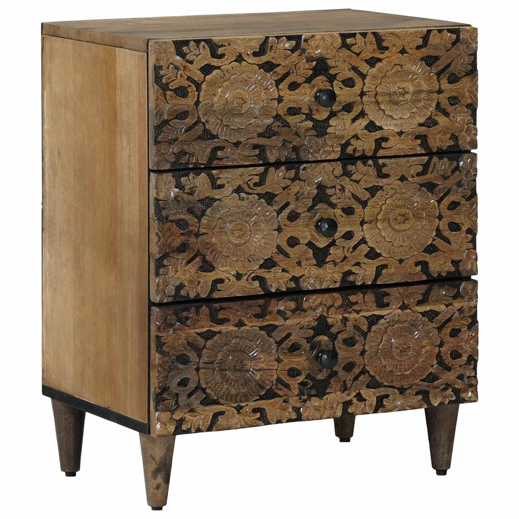 Bettkasten Braun 50 x 33 x 60 cm Massivholz Mango