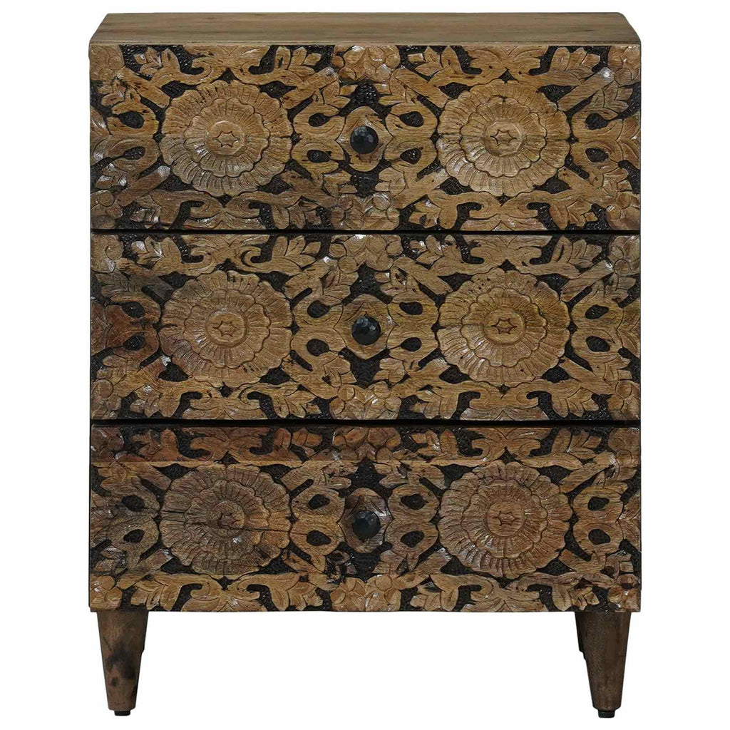 Bettkasten Braun 50 x 33 x 60 cm Massivholz Mango