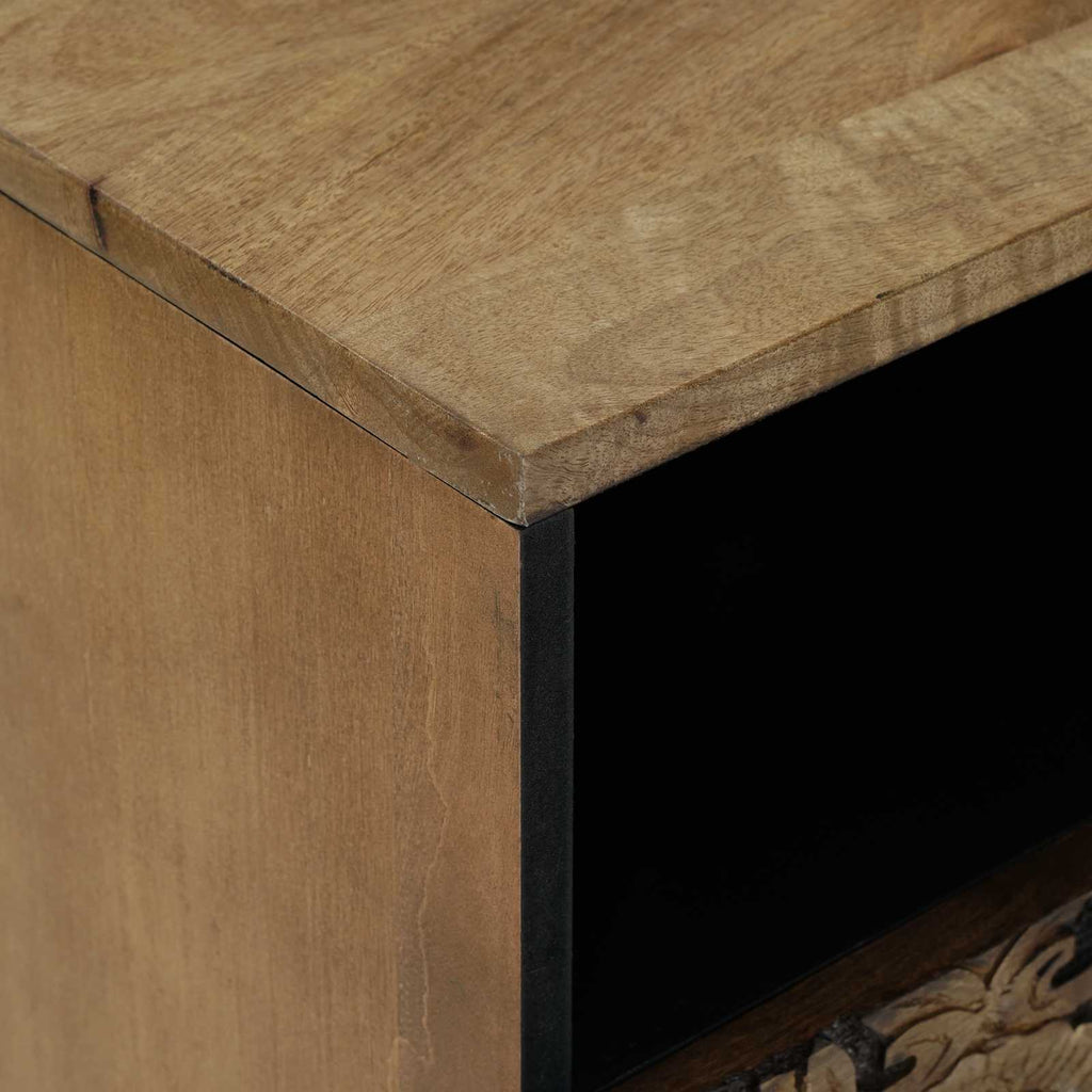Bettkasten Braun 50 x 33 x 60 cm Massivholz Mango