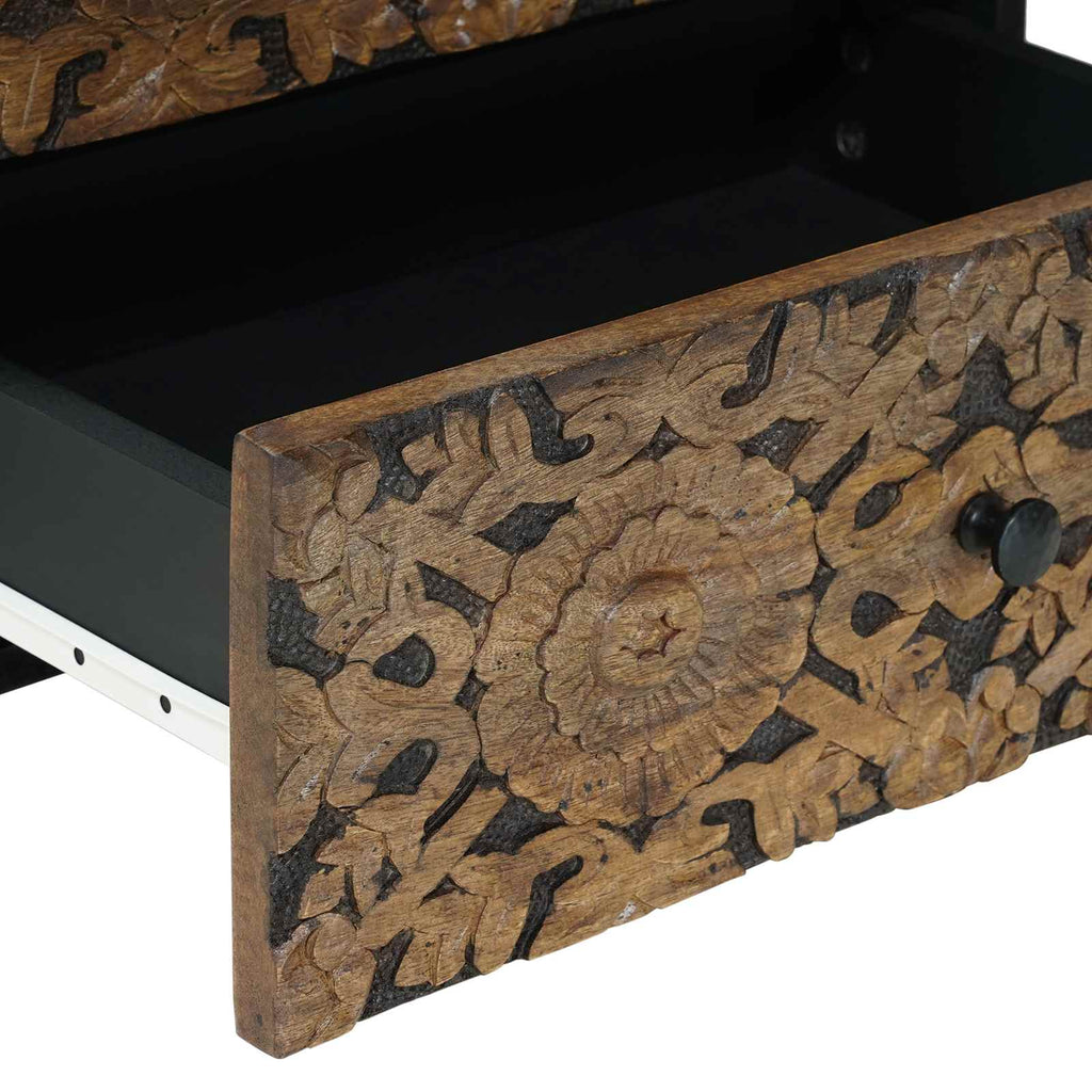 Bettkasten Braun 50 x 33 x 60 cm Massivholz Mango