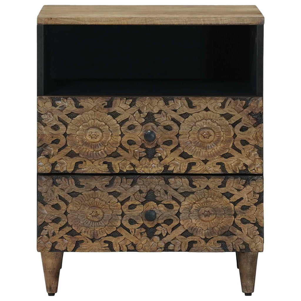 Bettkasten Braun 50 x 33 x 60 cm Massivholz Mango