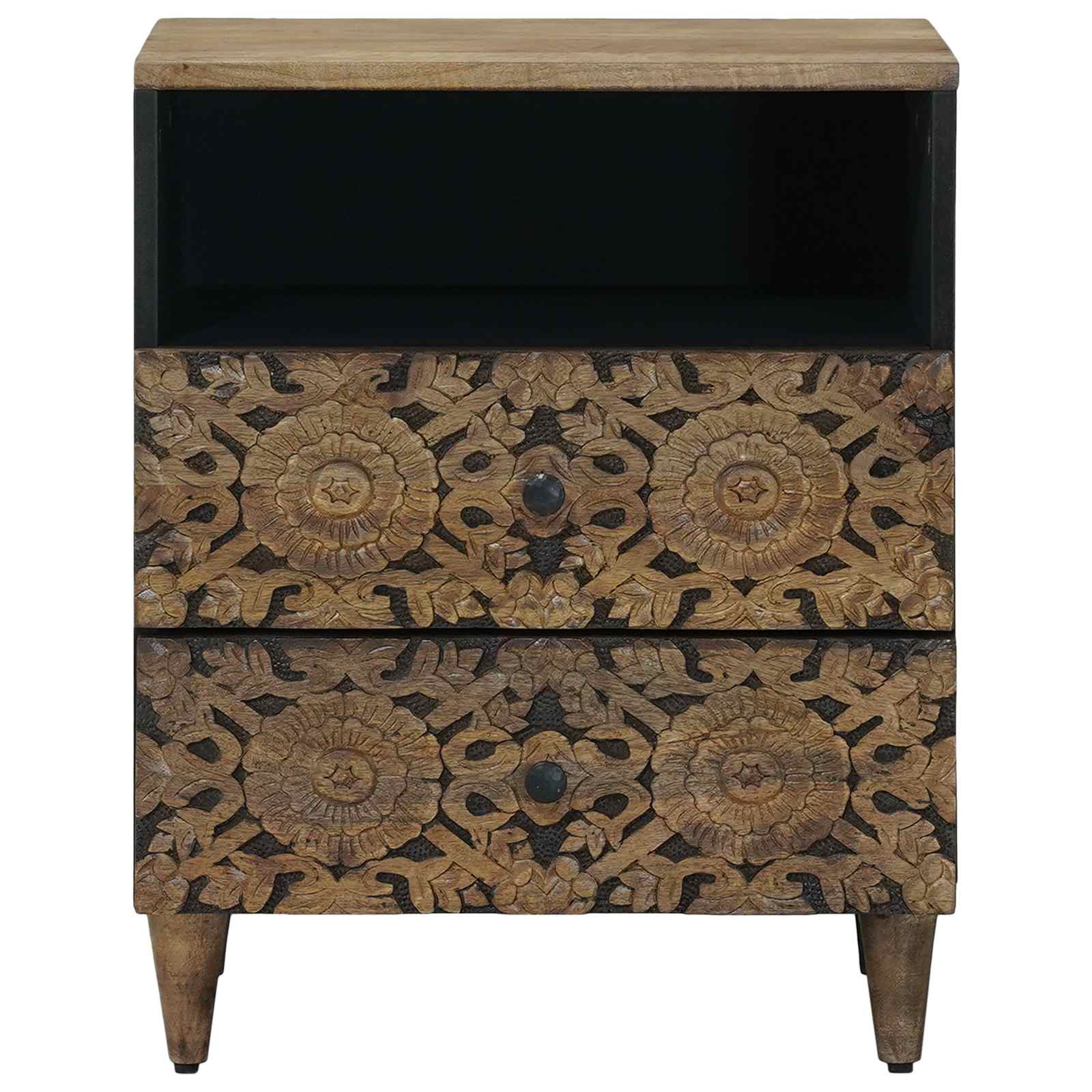 Bettkasten Braun 50 x 33 x 60 cm Massivholz Mango