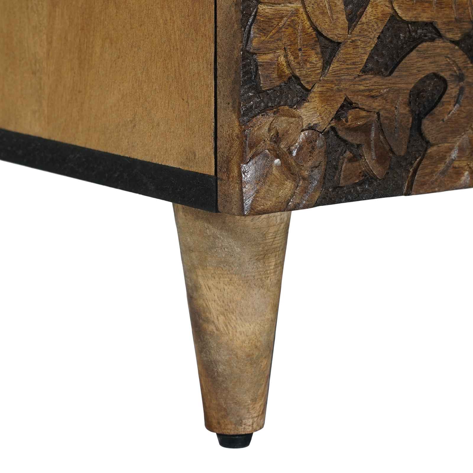 Bettkasten Braun 50 x 33 x 60 cm Massivholz Mango