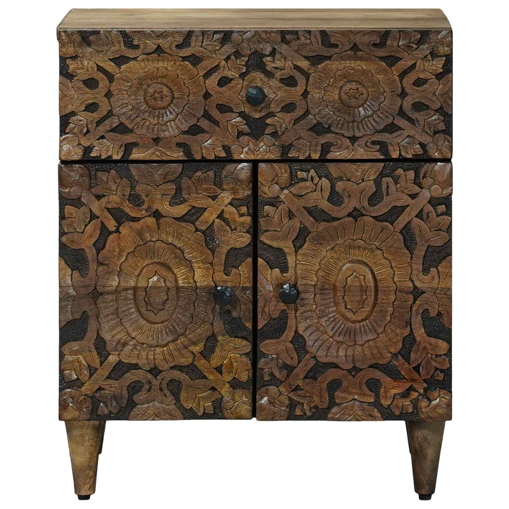 Bettkasten Braun 50 x 33 x 60 cm Massivholz Mango