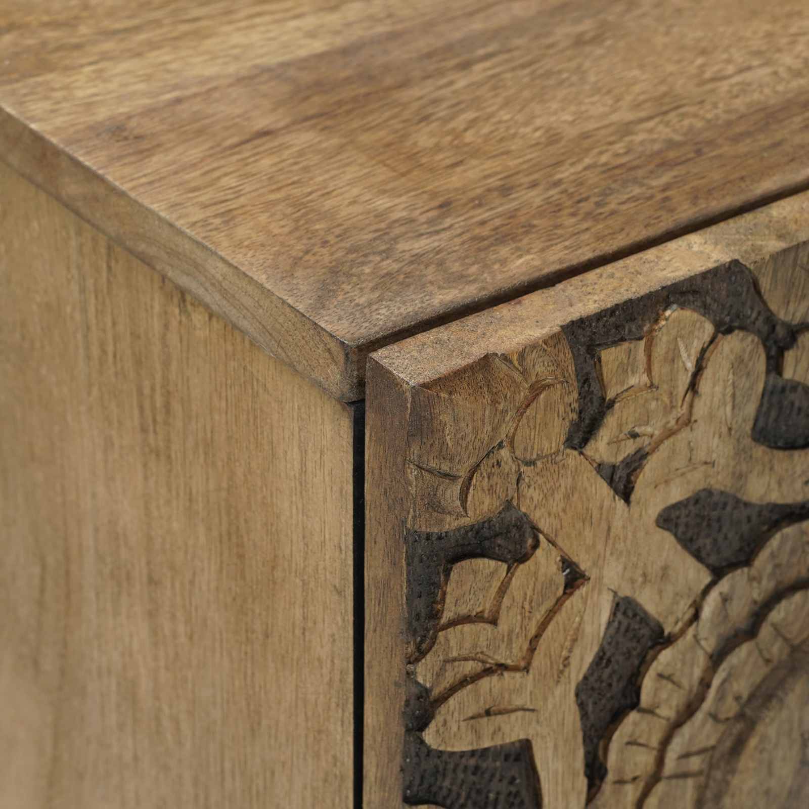 TV-Schränk mit Tür Braun 105 x 33,5 x 46 cm Massivholz Mango