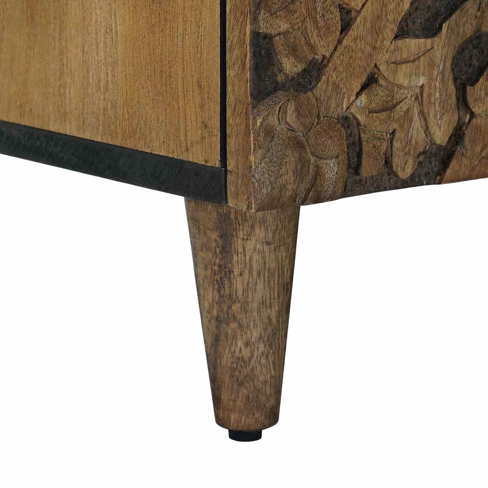 TV-Schränk mit Tür Braun 105 x 33,5 x 46 cm Massivholz Mango