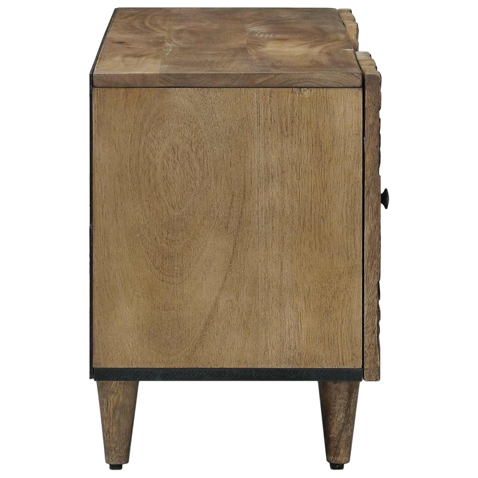TV-Schränk mit Tür Braun 105 x 33,5 x 46 cm Massivholz Mango