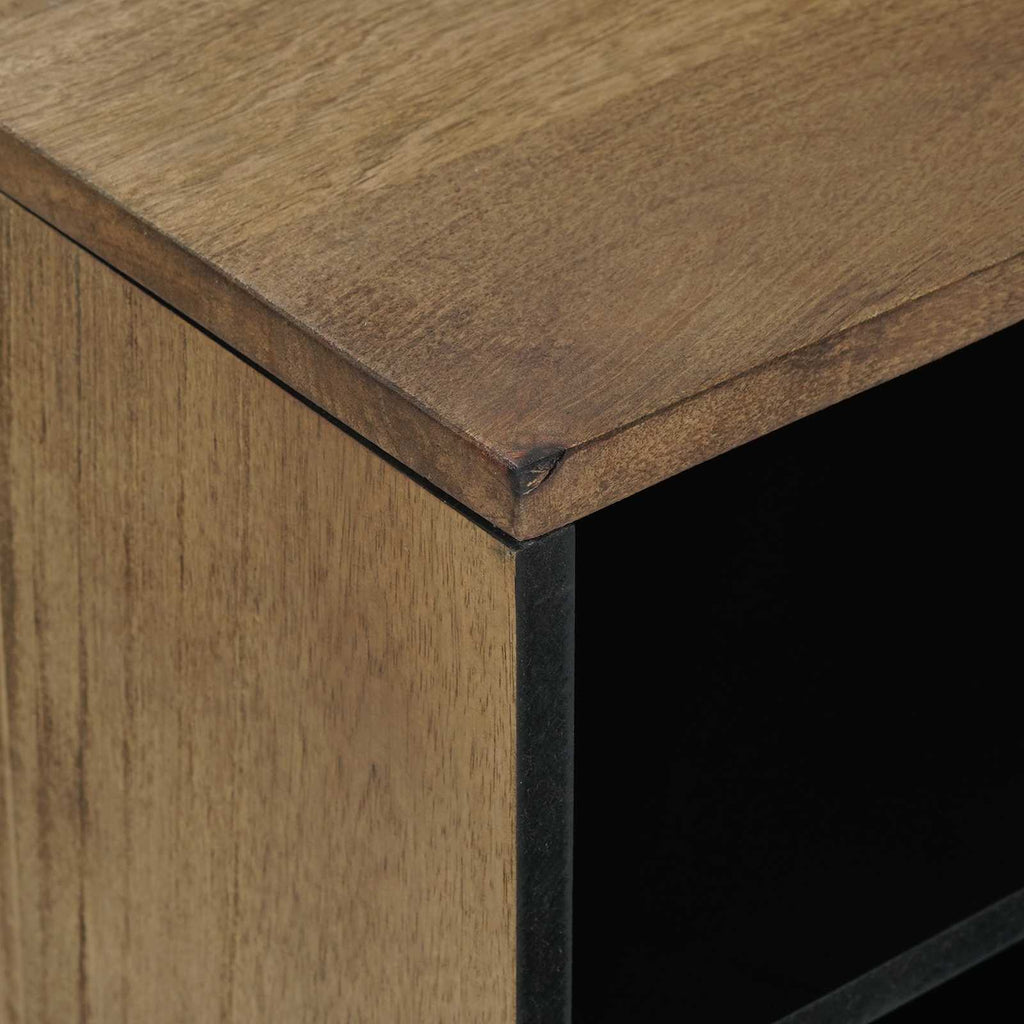 TV-Schränk mit Regal Braun 80 x 31,5 x 46 cm Massivholz Mango