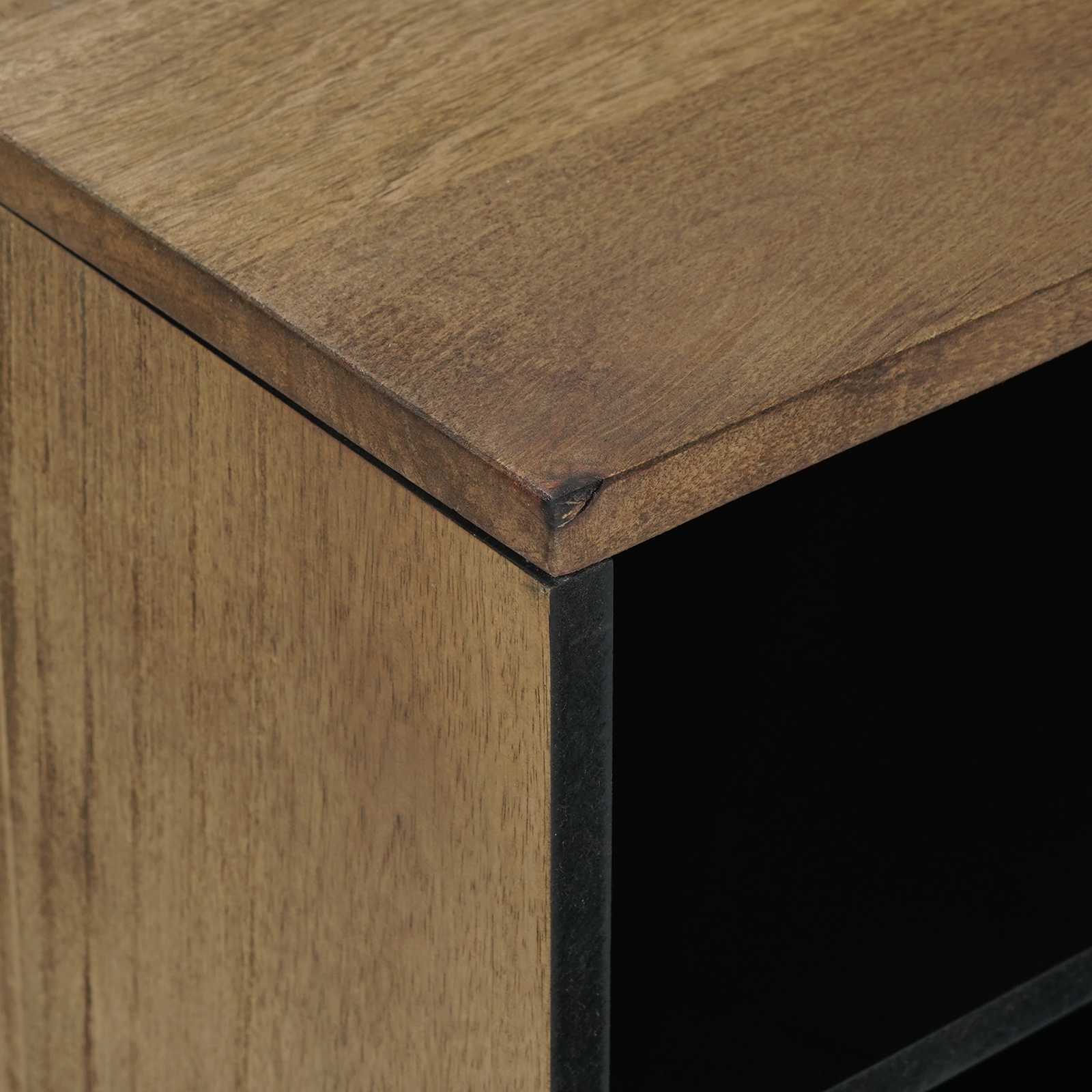 TV-Schränk mit Regal Braun 80 x 31,5 x 46 cm Massivholz Mango