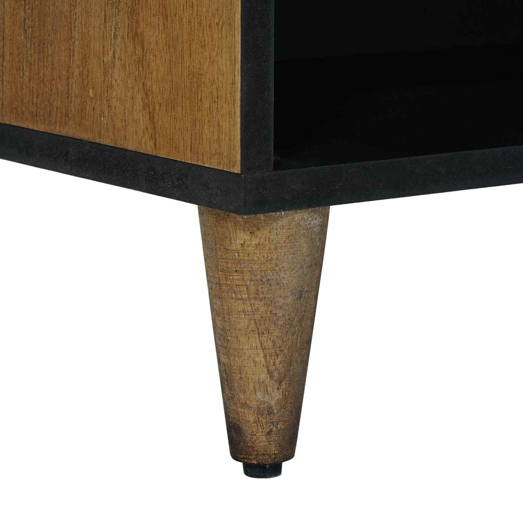 TV-Schränk mit Regal Braun 80 x 31,5 x 46 cm Massivholz Mango