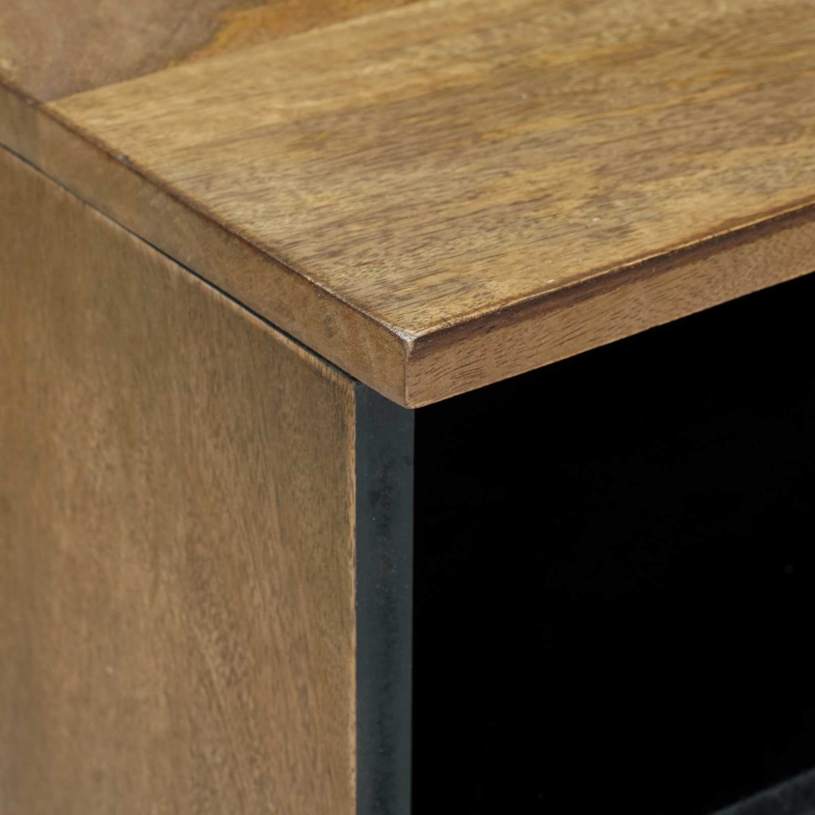 TV-Schränk mit Regal Braun 100 x 33,5 x 46 cm Massivholz Mango