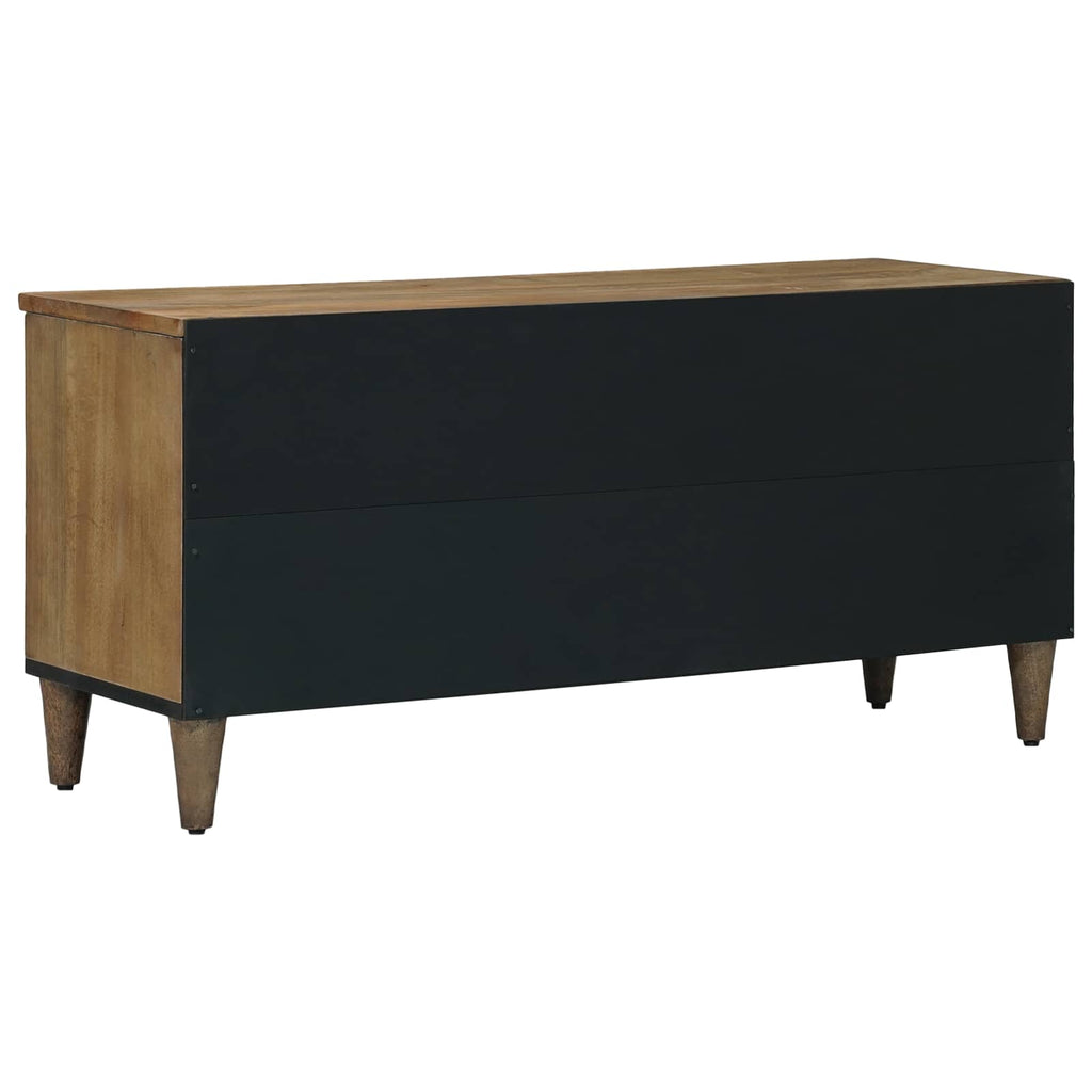 TV-Schränk mit Regal Braun 100 x 33,5 x 46 cm Massivholz Mango