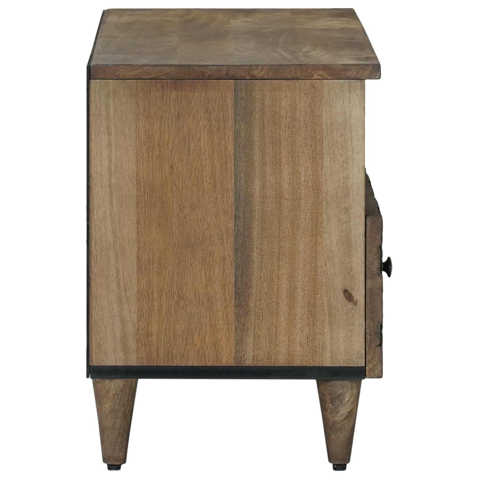 TV-Schränk mit Regal Braun 80 x 33,5 x 46 cm Massivholz Mango