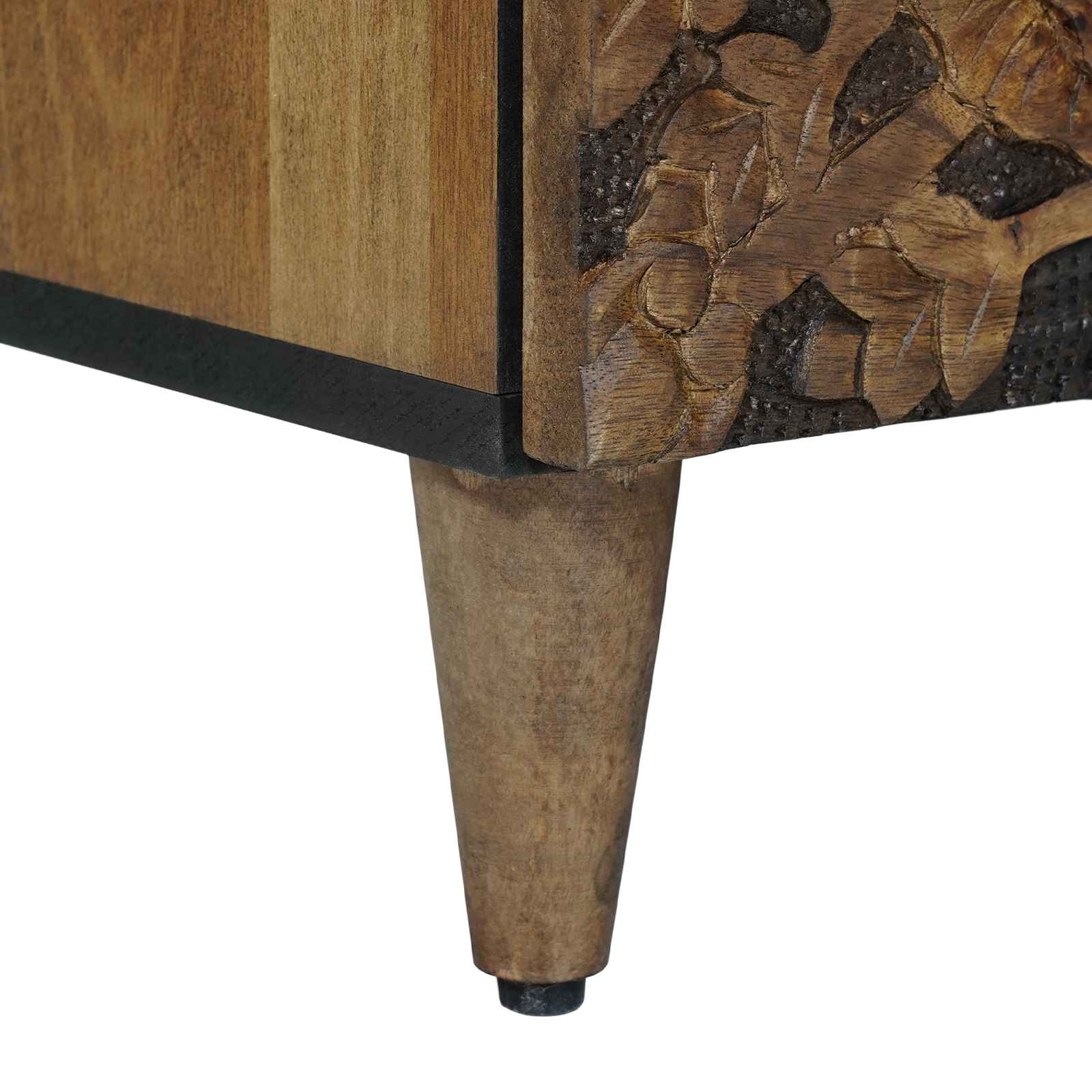 TV-Schränk mit Regal Braun 100 x 33,5 x 46 cm Massivholz Mango