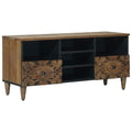 TV-Schränk mit Regal Braun 100 x 33,5 x 46 cm Massivholz Mango