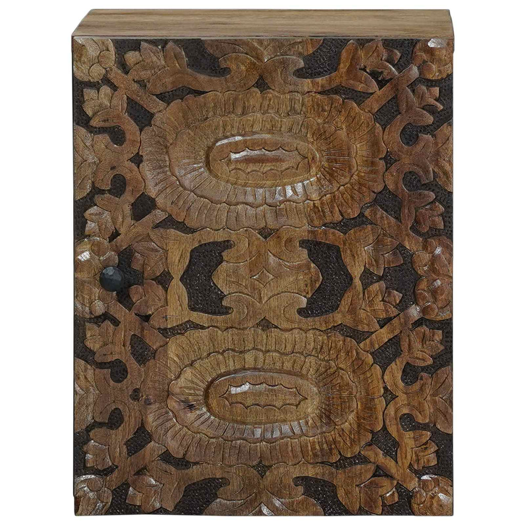 Badezimmer Hängeschrank mit Speicher Braun 38 x 33,5 x 48 cm