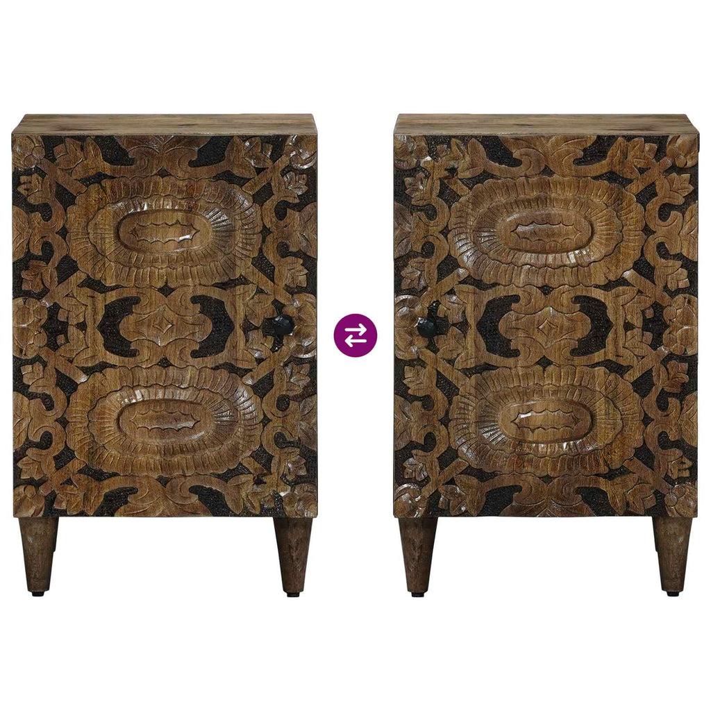Badezimmerschrank Braun 38 x 33,5 x 58 cm Massivholz Mango
