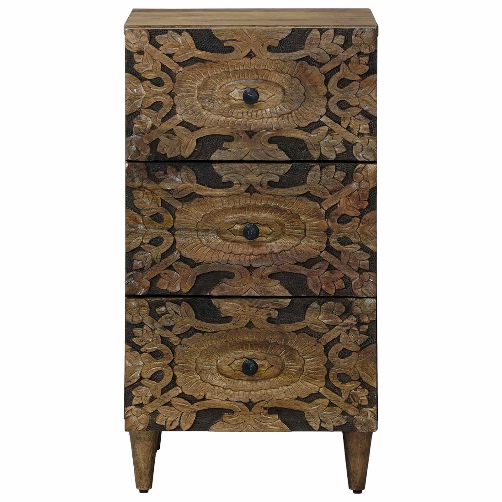 Sideboard mit Speicher Braun 40 x 33,5 x 75 cm Massivholz Mango