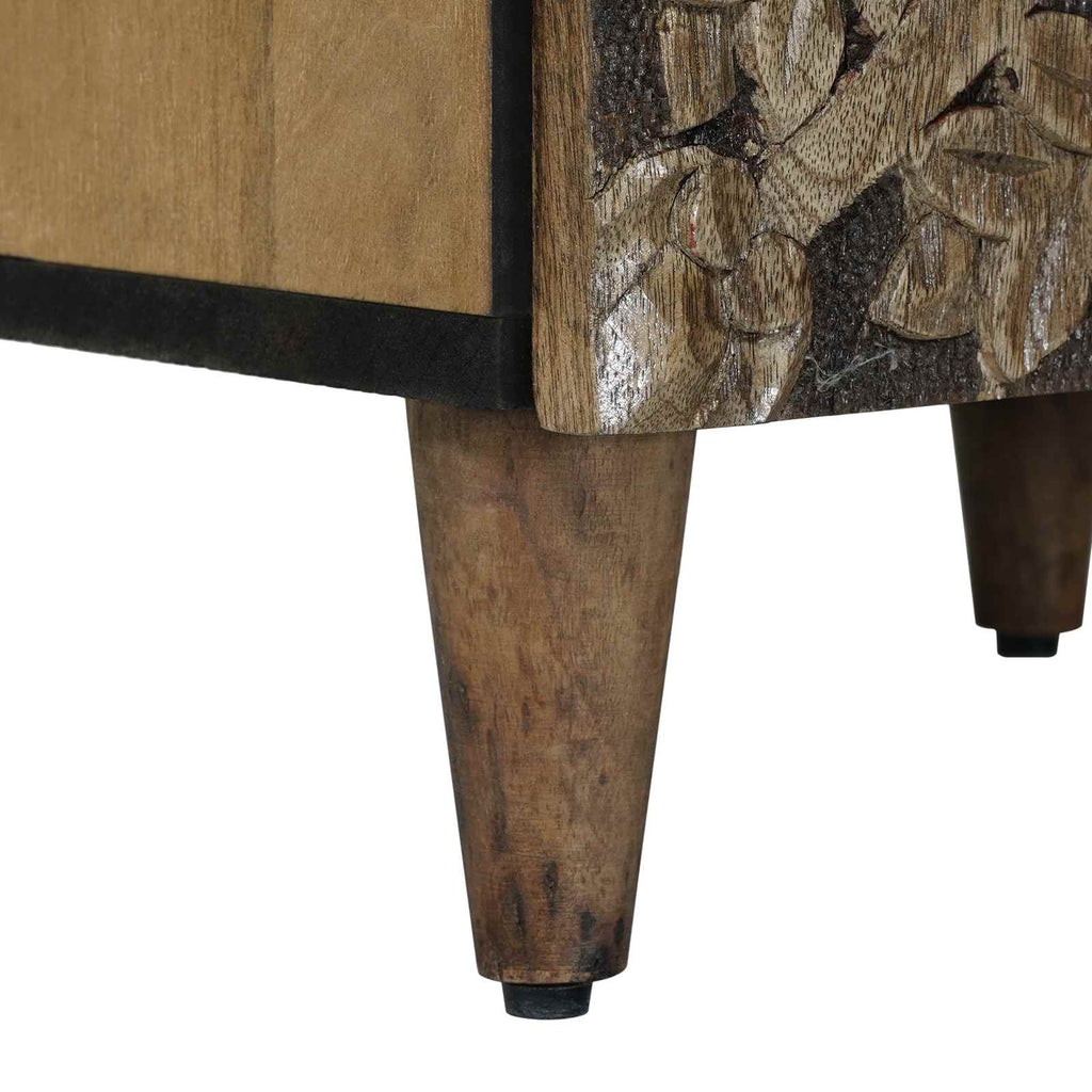 Sideboard mit Speicher Braun 40 x 33,5 x 75 cm Massivholz Mango